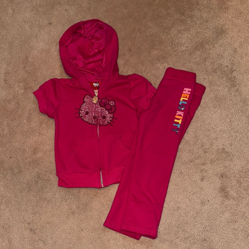 Hello Kitty Kids Pink Hoodie and Leggings Set